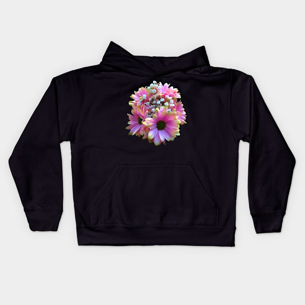 bunch of flowers pink yellow daisy daisies bloom Kids Hoodie by rh_naturestyles